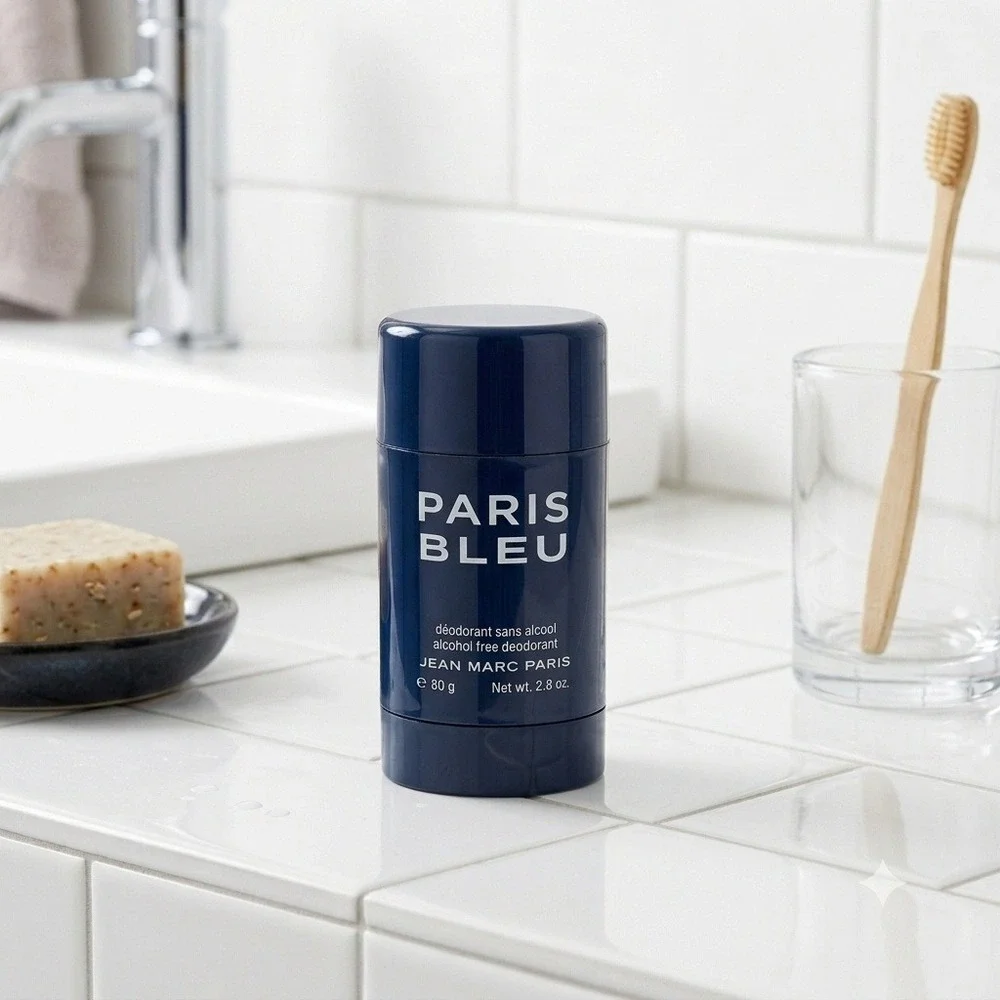 Jean Marc Paris Bleu Deodorant Mens 2.8oz Blue New Lot of 2 Alcohol Free Stick